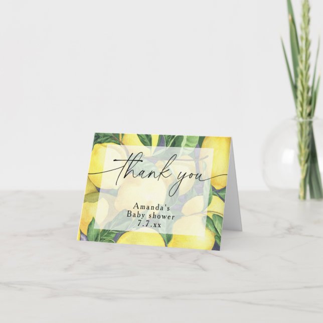 Merci - Citrus Lemon - Baby shower (Devant)