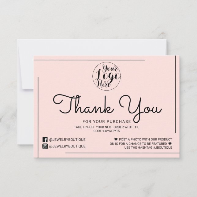 Merci client  du logo de script de bordure noire r (Devant)