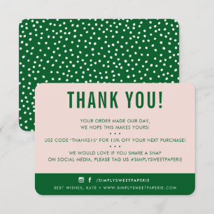 Merci CLIENT moderne rose pâle vert foncé