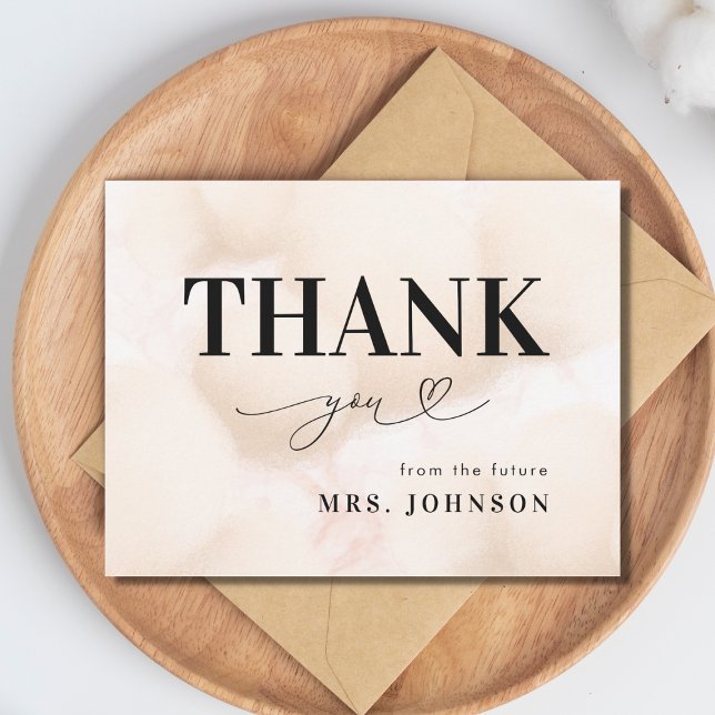 Merci Cloud Neuf 9 Fête des mariées de script card (Créateur téléchargé)