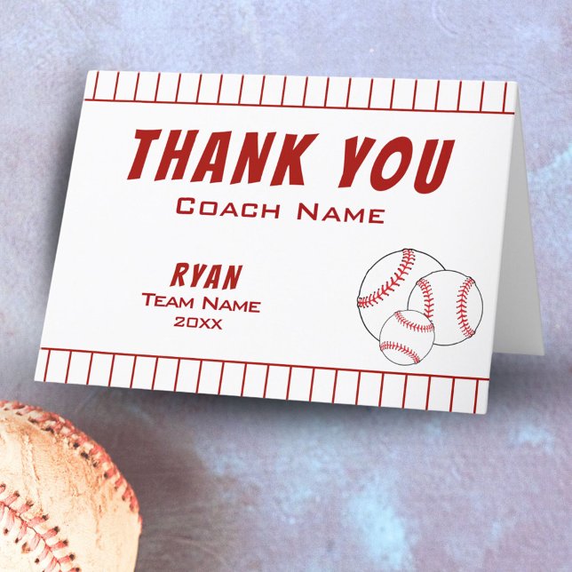 Merci Coach Carte de Coach de Baseball (Créateur téléchargé)