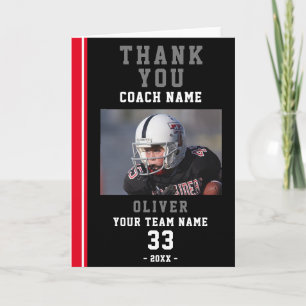 Merci Coach Carte de Photo de Joueur de Football R