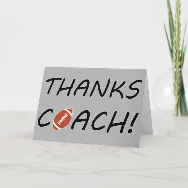 Merci Coach ! Carte de remerciements d'entraîneurs (Devant)