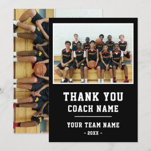 Merci Coach Carte Nom de l'équipe Photo