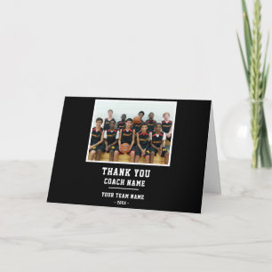 Merci Coach Carte Nom de l'équipe Photo
