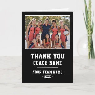 Merci Coach Carte Nom de l'équipe Photo