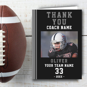 Merci Coach Carte Photo Équipe de Footballeur