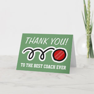 Merci coach cartes de vœux cricket