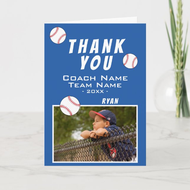 Merci Coach Photo de Baseball (Devant)