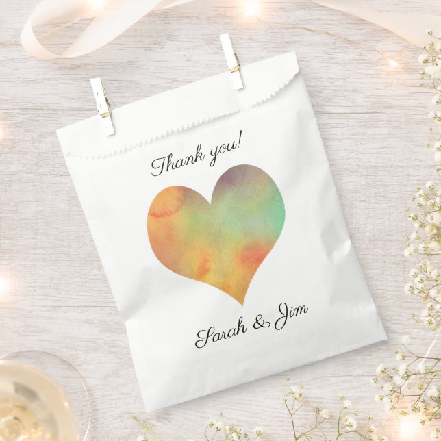 Merci coeur Sacs de faveur mariage (Coupé)