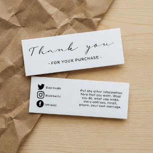 Merci commande client, carte d'insertion de médias