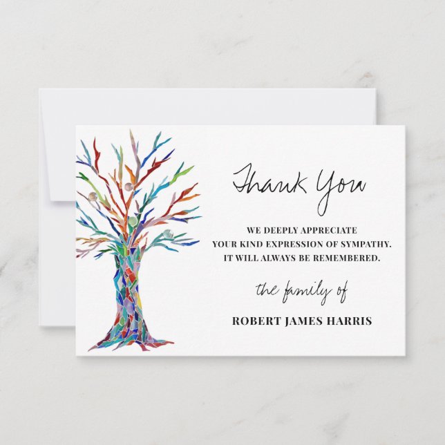 Merci commémoratif funéraire de Sympathy (Devant)