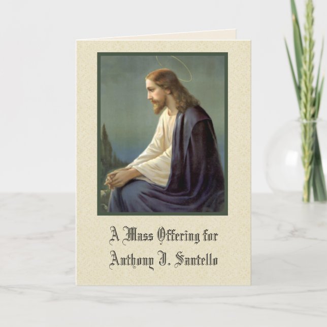 Merci Condoléances Sympathie Attristé Jésus (Devant)
