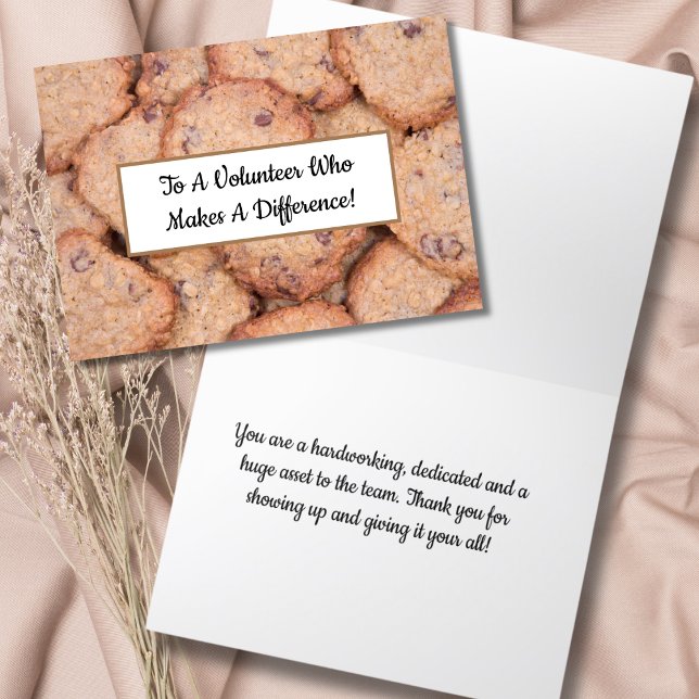Merci Cookies aux pépites de chocolat pour bénévol (Créateur téléchargé)