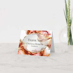 Merci   Couleurs Abstraites d'Automne Encre Aquare