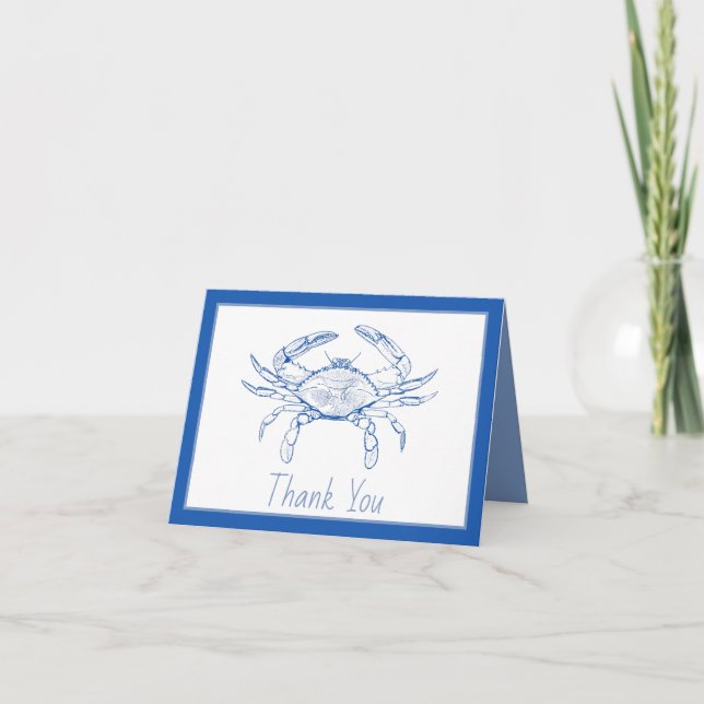 Merci Crabe Bleu Océan Plage Côtière (Devant)