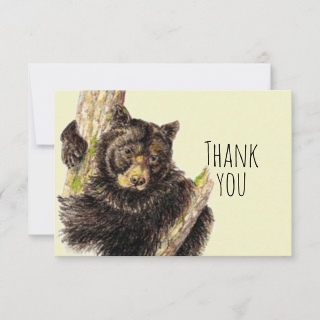 Merci Cute Aquarelle Ours Hug Animal Art (Devant)