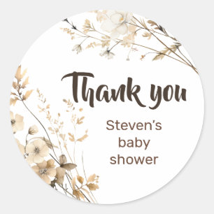 Merci Cute ours baby shower autocollant
