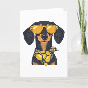 Merci Dachshund Chien Lunettes de soleil Citron
