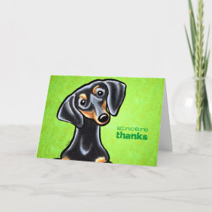 Merci Dachshund Noir/Tan Personnalisé