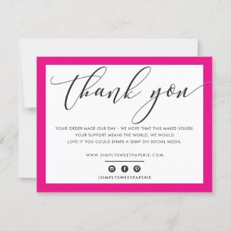 Merci d'affaires élégant noir rose clair LOGO