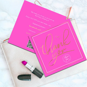 Merci d'affaires élégant rose et or