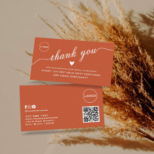 Merci d'analyse QR   Carte de visite du logo de re