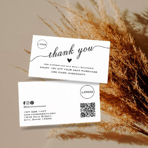 Merci d'analyse QR   Carte de visite du logo de re
