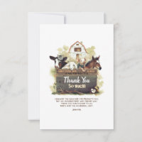 Merci d'anniversaire de ferme