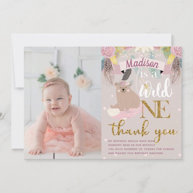 Merci d'anniversaire d'une fille sauvage (Devant)