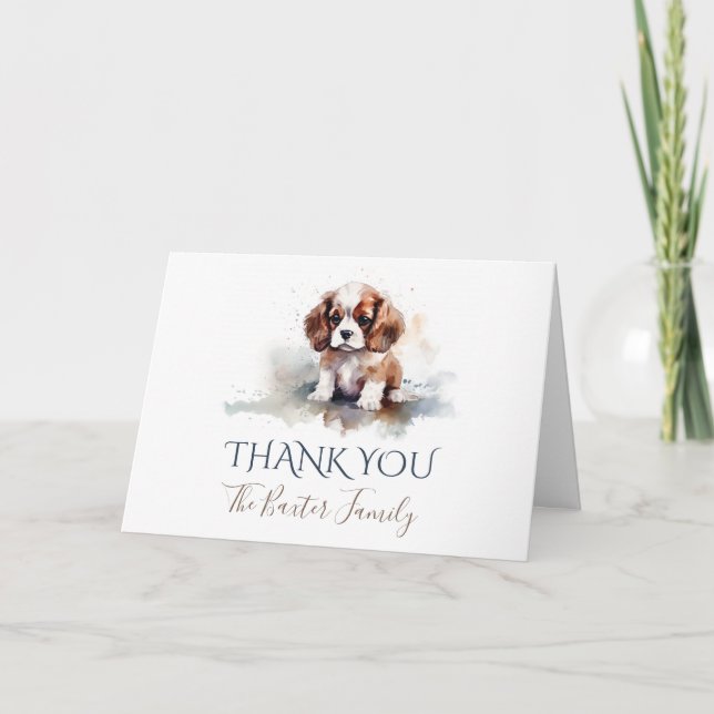 Merci d'aquarelle Cavalier King Charles Spaniel (Devant)