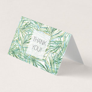 Merci d'aquarelle des Feuilles verts tropicaux