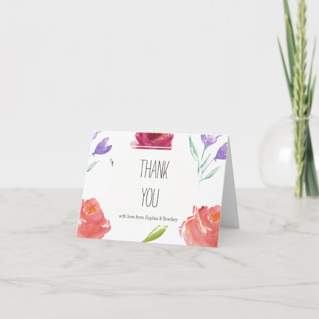 Merci d'aquarelle rose (Devant)