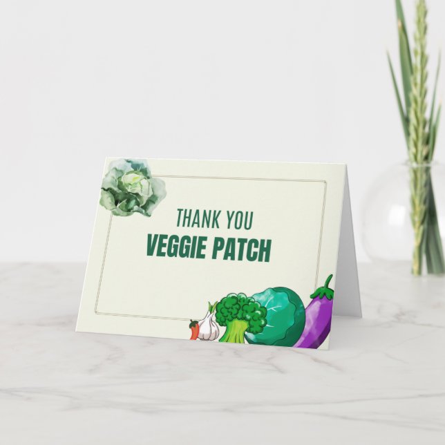 Merci d'aquarelle Veggie Patch (Devant)