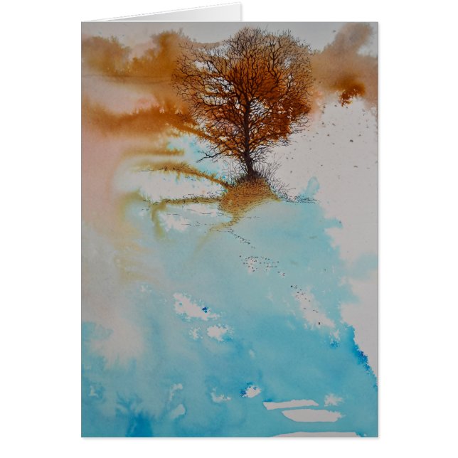 Merci d'arbre encré aquarelle (Devant)