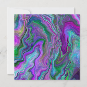 Merci d'art fluvial violet, vert et bleu