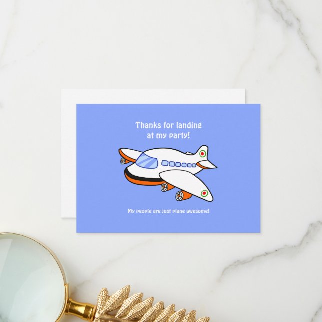 Merci d'atterrir à mon avion de fête (Devant/Arrière en situation)