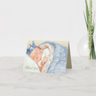 Merci de Baby shower Blue Gold