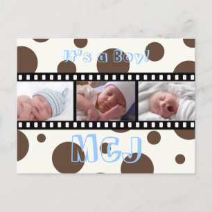 Merci de Baby shower, cartes postales insérez vos