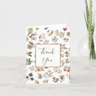 Merci de Baby shower d'aquarelle de Boho Floral