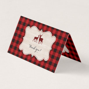 Merci de Baby shower de bûcheron doux