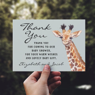 Merci de Baby shower de girafe