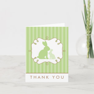 Merci de Baby shower de lapins doux