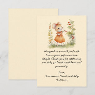 Merci de Baby shower de petite souris