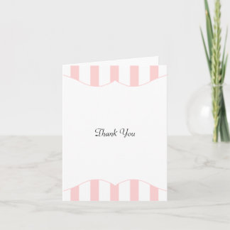 Merci de Baby shower en bande rose et blanc