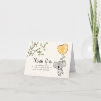 Merci de Baby shower Koala Eucalyptus