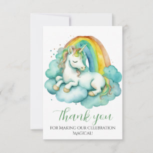 Merci de Baby shower Unicorne bébé