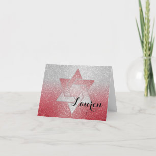 Merci de Bat mitzvah rayonnant rouge