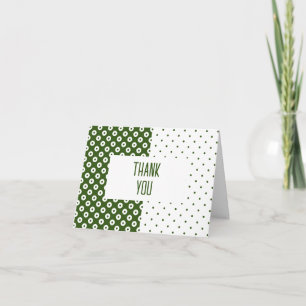 Merci de bloc couleur blanc et vert pointillé