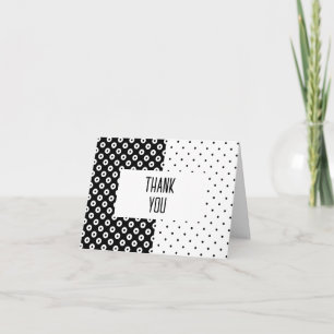 Merci de bloc couleur noir et blanc pointillé